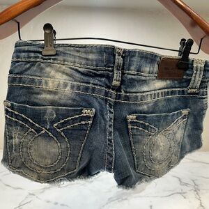 Big Star Faded Blue Jean Shorts Size 26